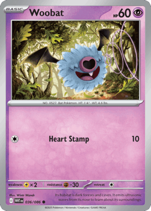 Woobat - White Flare - 36/86 (Poke Ball Reverse Holo)