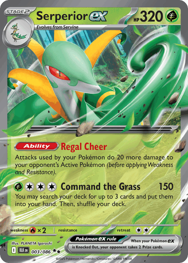 Serperior ex - Black Bolt - 003/086