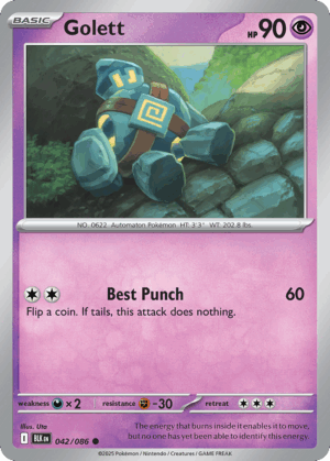 Golett - Black Bolt - 042/086 (Poké Ball Reverse Holo)