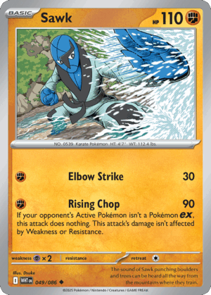 Sawk - White Flare - 049/086 (Master Ball Reverse Holo)