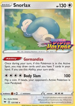 Snorlax - Vivid Voltage - 131/185 (Stamped)