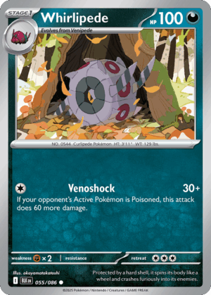 Whirlipede - Black Bolt - 55/86 (Poke Ball Reverse Holo)