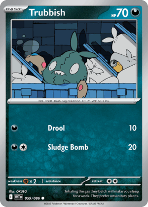 Trubbish - White Flare - 59/86 (Poke Ball Reverse Holo)