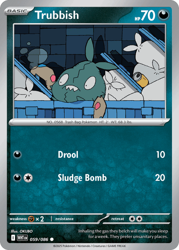 Trubbish - White Flare - 59/86 (Poke Ball Reverse Holo)