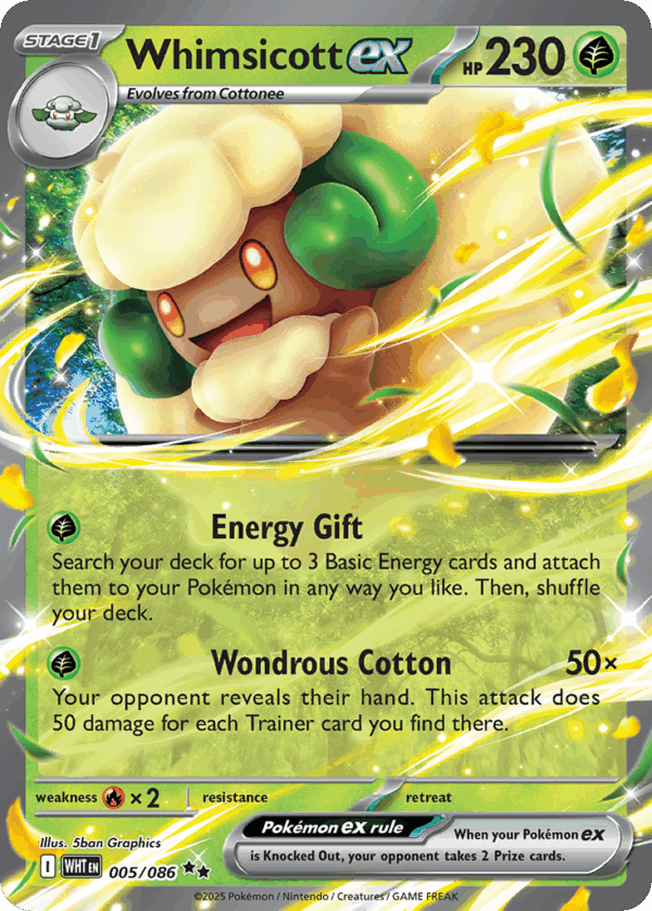 Whimsicott ex - White Flare - 005/086