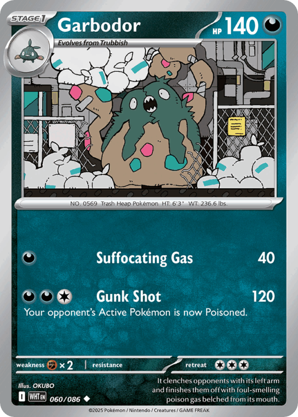 Garbodor - White Flare - 060/086 (Poké Ball Reverse Holo)