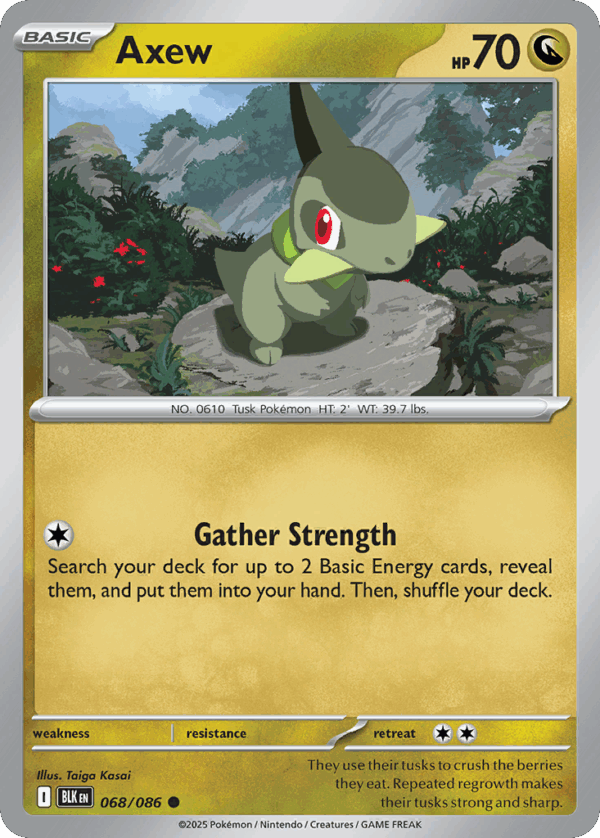 Axew - Black Bolt - 068/086 (Poké Ball Reverse Holo)