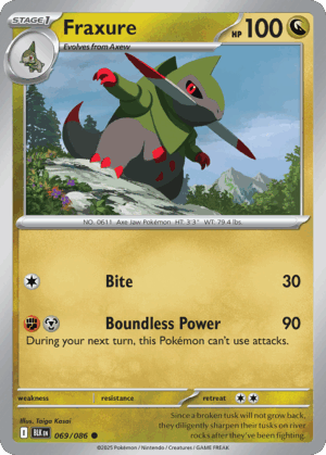 Fraxure - Black Bolt - 69/86 (Poke Ball Reverse Holo)
