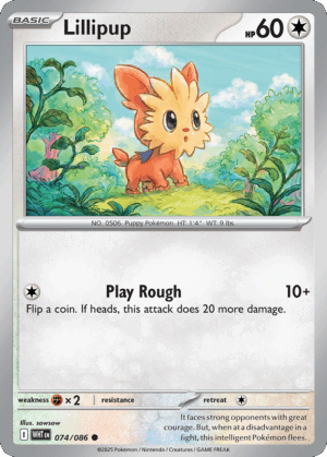 Lillipup - White Flare - 74/86 (Poke Ball Reverse Holo)