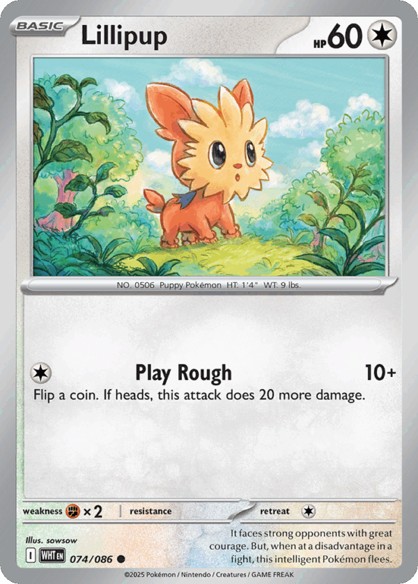 Lillipup - White Flare - 74/86 (Poke Ball Reverse Holo)