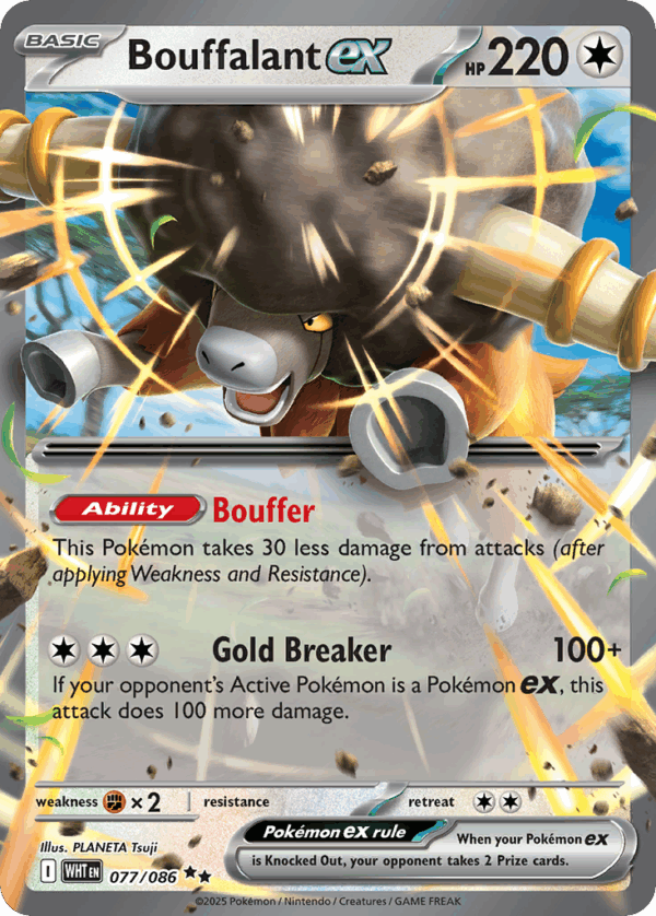 Bouffalant ex - White Flare - 077/086