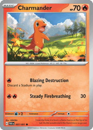 Charmander - Paldean Fates - 007/91 (Cosmic Holo)