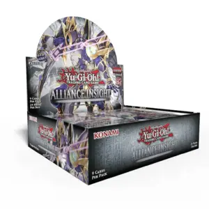 A sealed booster display box for the Yu-Gi-Oh! TCG set, Alliance Insight (Age of Overlord).