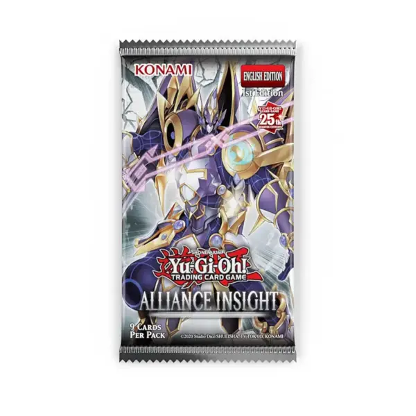 A single booster pack from the Yu-Gi-Oh! TCG set, Alliance Insight.