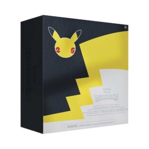 The sealed box for the exclusive Pokémon TCG Celebrations Pokémon Center Elite Trainer Box.