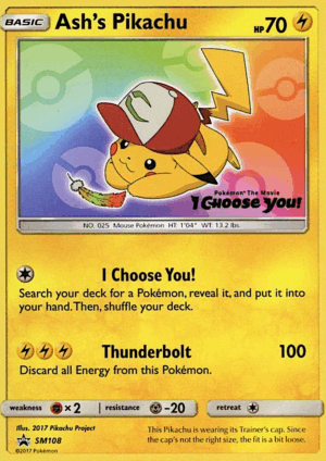 Ash's Pikachu - SM Black Star Promos - SM108/248 (Sealed)