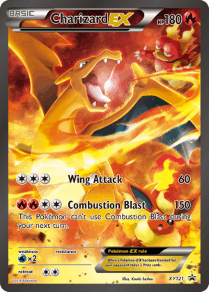 Charizard-EX - XY Black Star Promos - XY121/211 - Jumbo (Scratched)