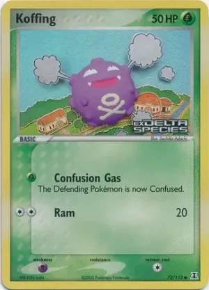 Koffing - Delta Species - 72/113 - Stamped Reverse Holo (LP)