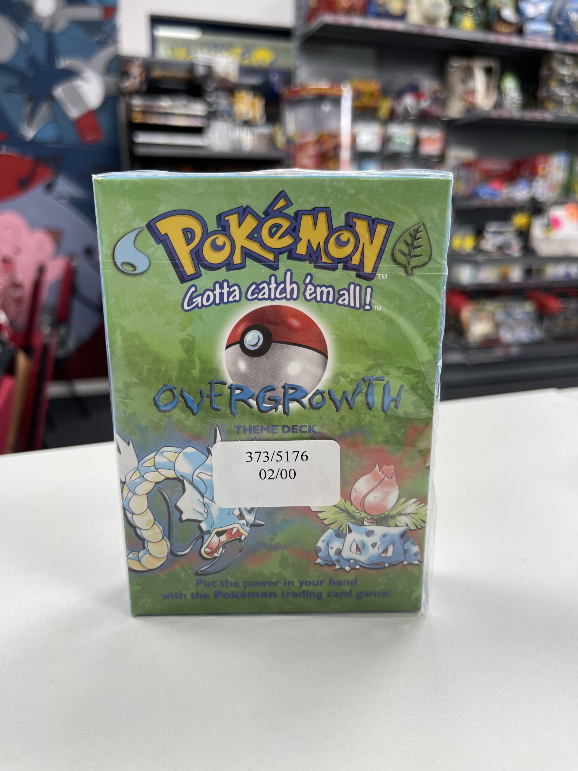 The box for the vintage 1999 Pokémon TCG Overgrowth Theme Deck from the original Base Set.
