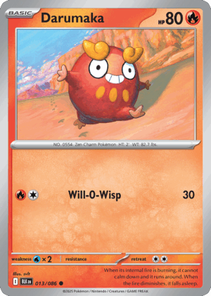 Darumaka - Black Bolt - 013/086 (Master Ball Reverse Holo)