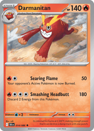 Darmanitan - Black Bolt - 014/086 (Master Ball Reverse Holo)