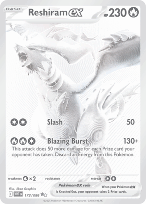 Reshiram ex - White Flare - 173/086