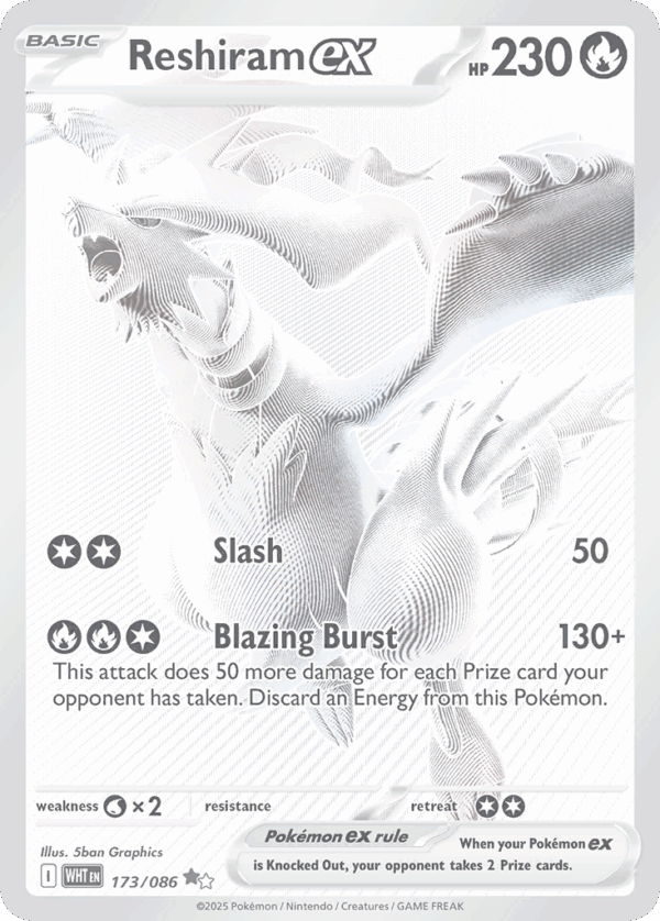 Reshiram ex - White Flare - 173/086