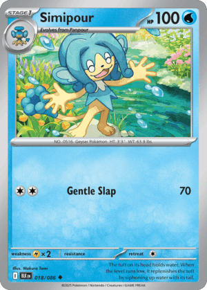 Simipour - Black Bolt - 18/86 (Master Ball Reverse Holo)
