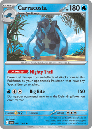 Carracosta - Black Bolt - 023/086 (Master Ball Reverse Holo)