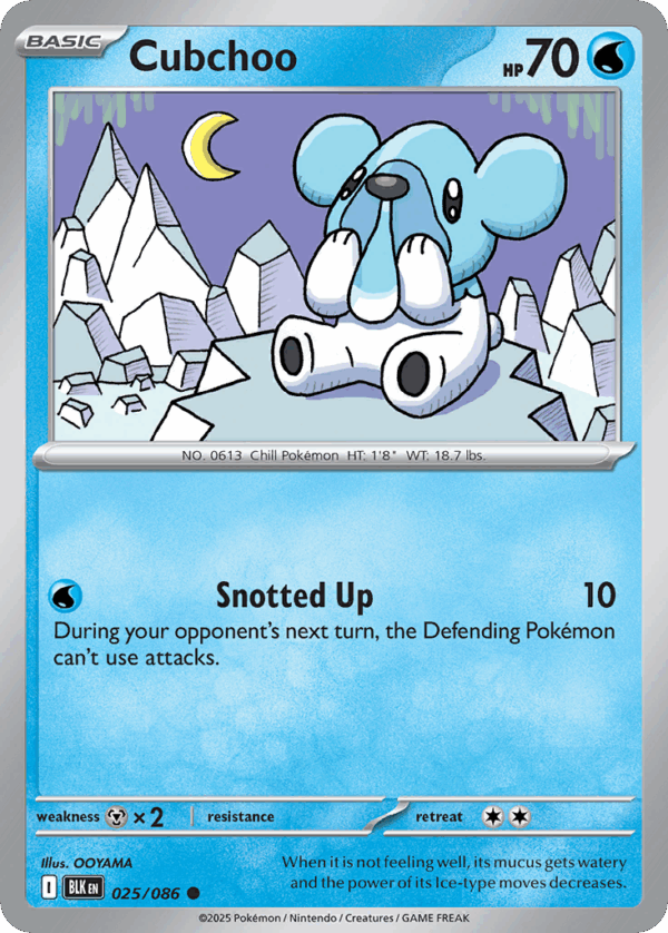 Cubchoo - Black Bolt - 025/086
