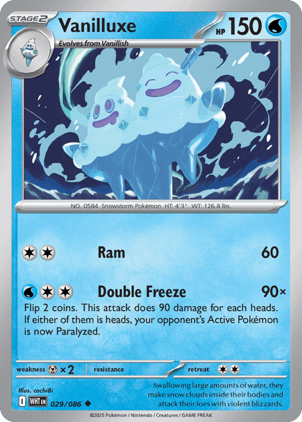 Vanilluxe - White Flare - 029/086 (Master Ball Reverse Holo)
