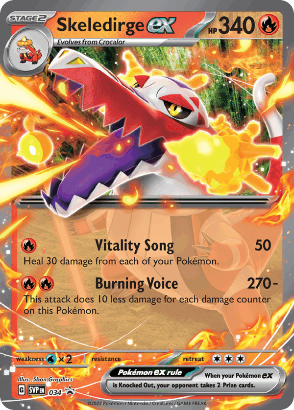 Skeledirge ex - Scarlet & Violet Black Star Promos - 034