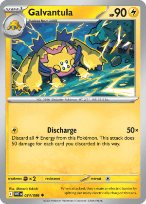 Galvantula - White Flare - 034/086 (Poke Ball Reverse Holo)