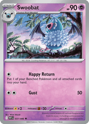 Swoobat - White Flare - 037/086 (Master Ball Reverse Holo)
