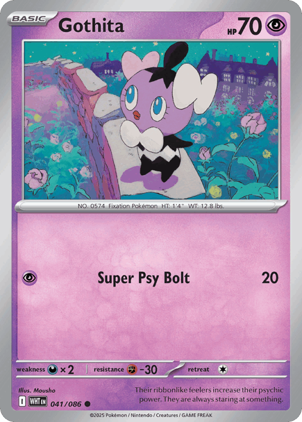 Gothita - White Flare - 041/086 (Master Ball Reverse Holo)