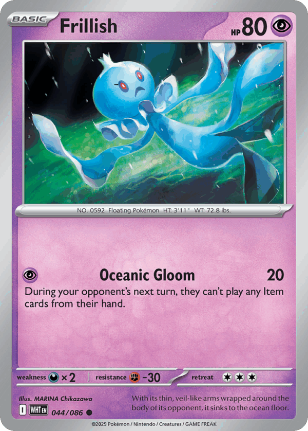 Frillish - White Flare - 044/086 (Master Ball Reverse Holo)