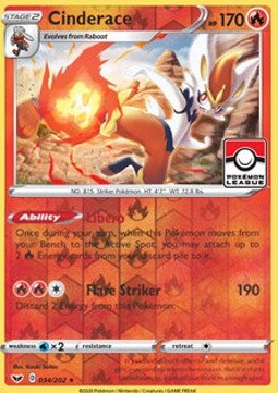 Cinderace - Sword & Shield - 34/202