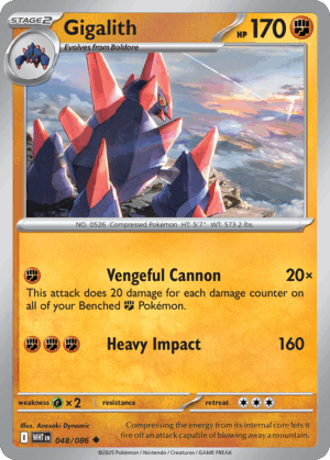 Gigalith - White Flare - 048/086 (Master Ball Reverse Holo)