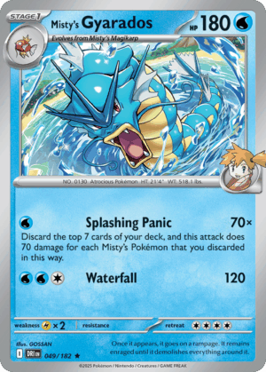 Misty's Gyarados - Destined Rivals - 49/182 (Stamped Promo)