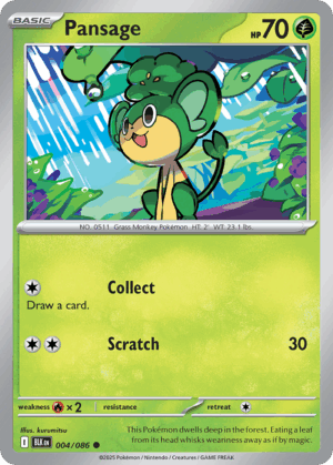 Pansage - Black Bolt - 4/86 (Master Ball Reverse Holo)