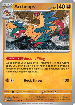 Archeops - White Flare - 051/086 (Master Ball Reverse Holo)