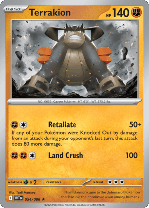 Terrakion - White Flare - 54/86 (Poke Ball Reverse Holo)