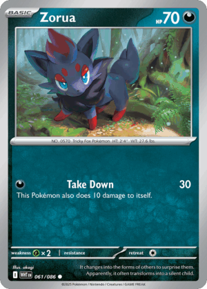 Zorua - White Flare - 061/086 (Poke Ball Reverse Holo)