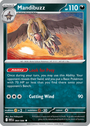 Mandibuzz - White Flare - 064/086 (Master Ball Reverse Holo)