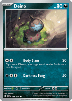 Deino - White Flare - 065/086 (Master Ball Reverse Holo)