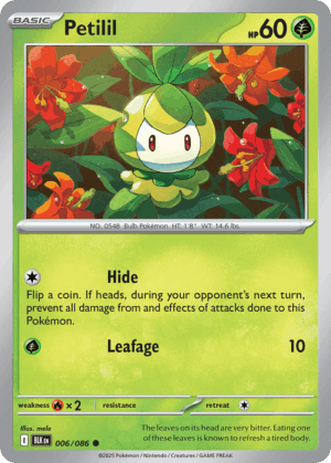Petilil - Black Bolt - 6/86 (Masterball Reverse Holo)