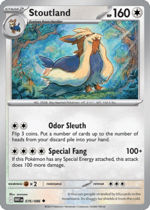 Stoutland - White Flare - 076/086 (Master Ball Reverse Holo)