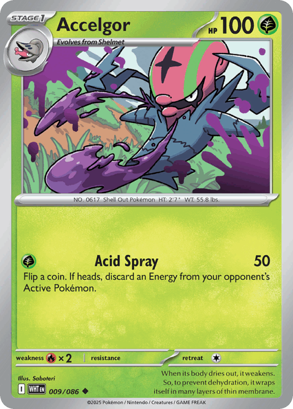 Accelgor - White Flare - 009/086 (Poke Ball Reverse Holo)