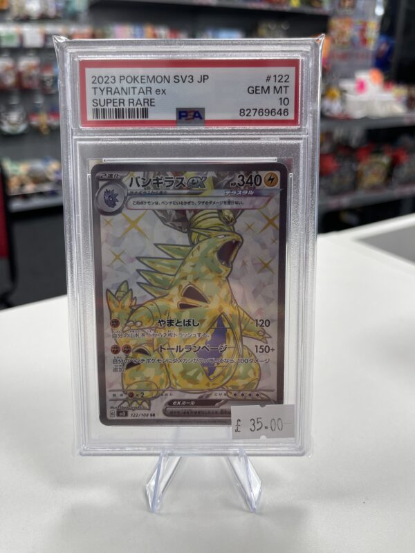 Tyranitar ex - Ruler of the Black Flame - 122/108 - PSA 10 (Japanese)