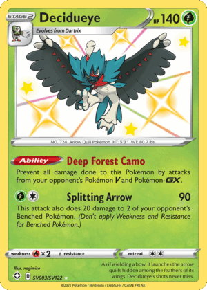 Decidueye - Shining Fates Shiny Vault - SV003/122